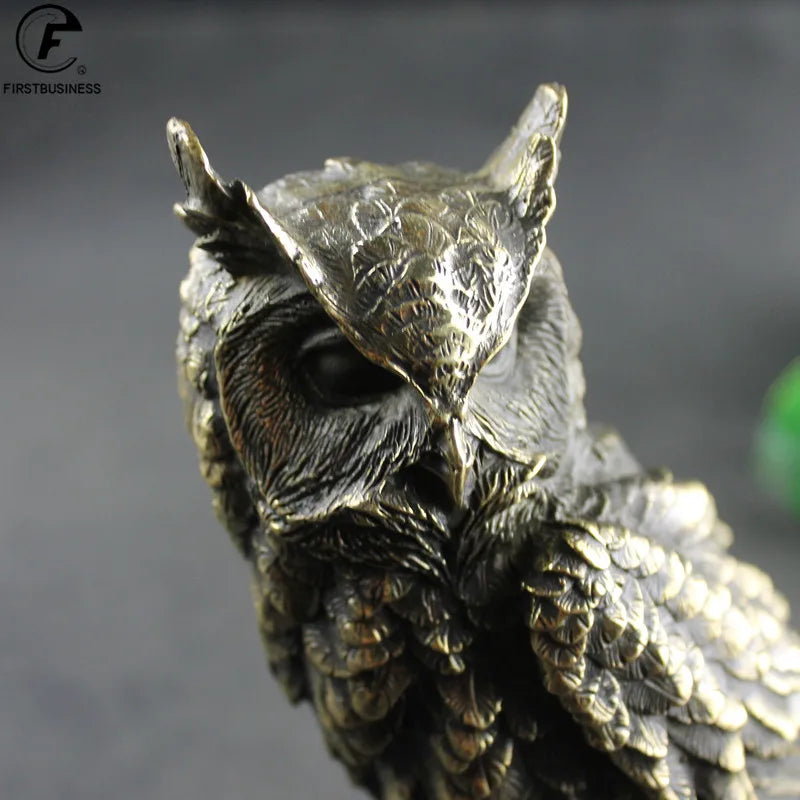 Brass Owl Figurine