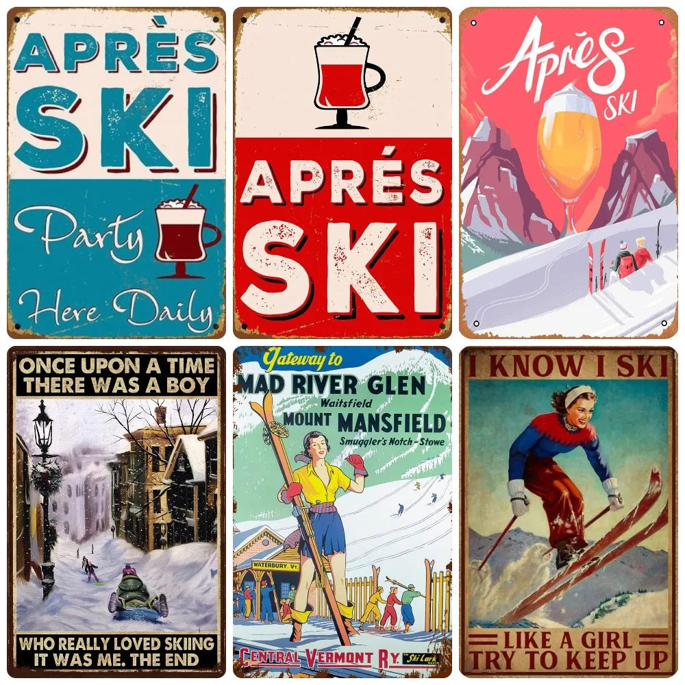 Vintage Ski Patrol Metal Posters