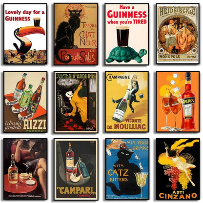 Vintage Drinks Advertising Poster