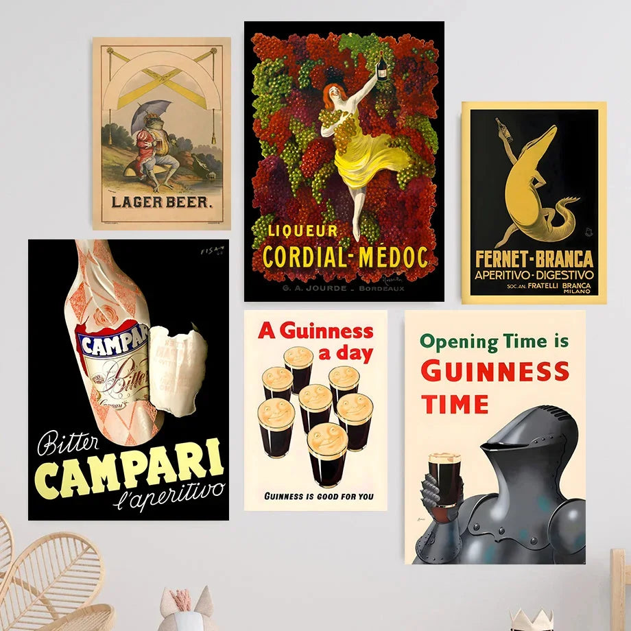 Vintage Drinks Advertising Poster