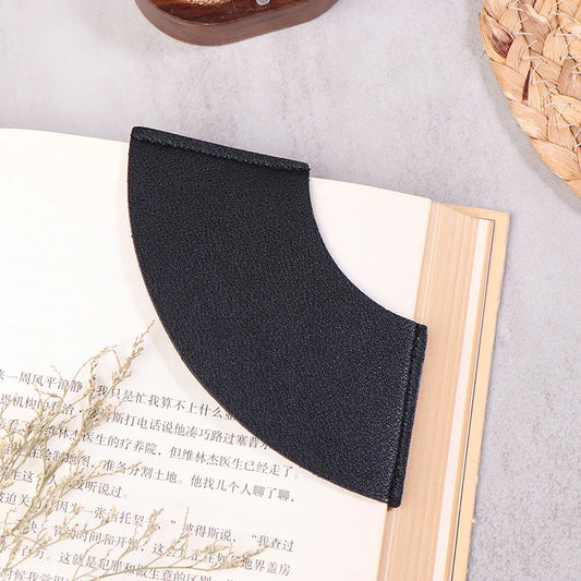 Fan Shaped Leather Bookmark