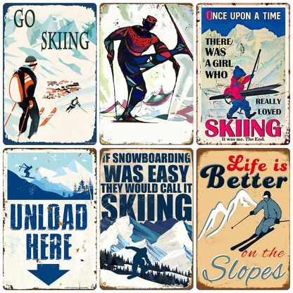 Vintage Ski Patrol Metal Posters